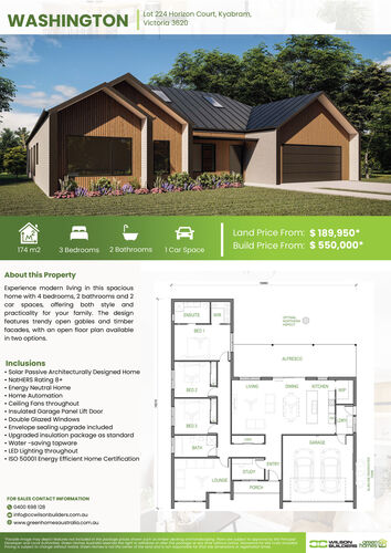 WASHINGTON - Lot 224 Horizon Court Kyabram WASHINGTON - Lot 224 Horizon Court Kyabram