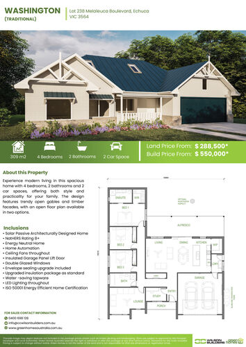 Washington - Lot 238 Melaleuca Boulevard Echuca VIC 3564