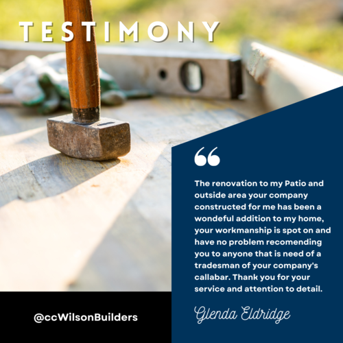 Testimonials - C+C Wilson Builders Nathatlia Victoria